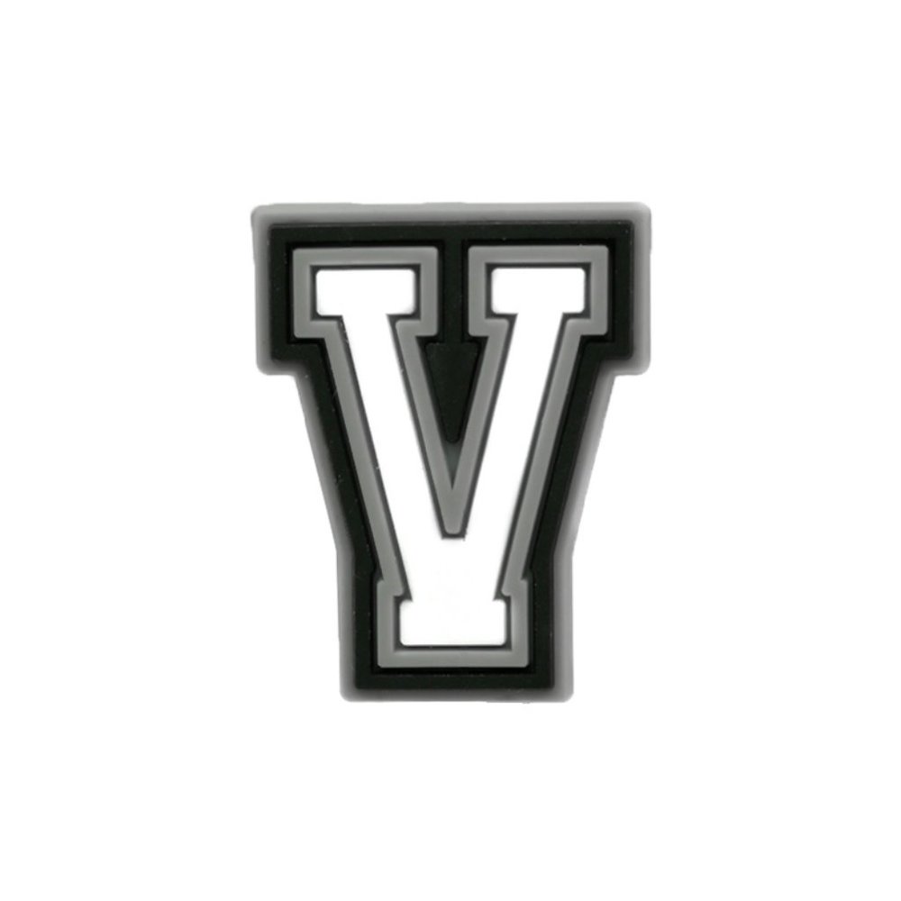 Letter V Croc Charm